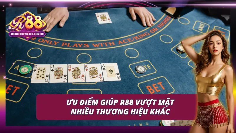 Game Bài R88: Thiên Đường Cờ Bạc Hợp Gu Mọi Dân Chơi Cá Cược 5 Điểm mạnh giúp trải nghiệm chơi bài tại R88 luôn vượt trội